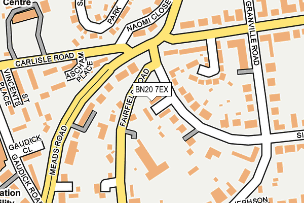 BN20 7EX map - OS OpenMap – Local (Ordnance Survey)