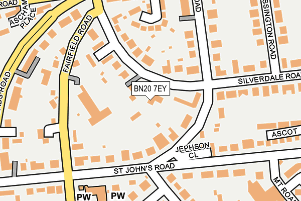 BN20 7EY map - OS OpenMap – Local (Ordnance Survey)