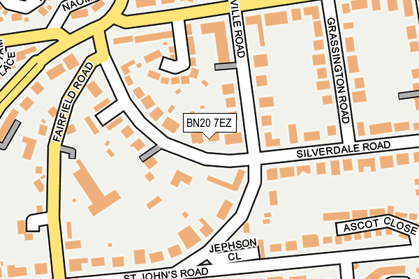 BN20 7EZ map - OS OpenMap – Local (Ordnance Survey)