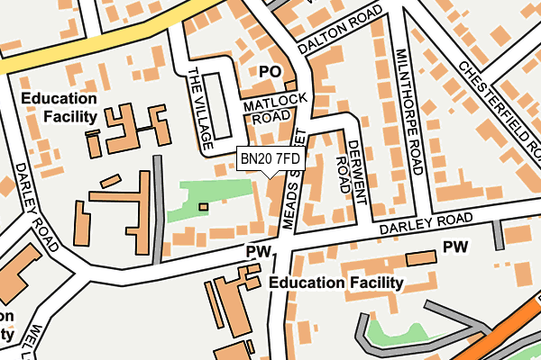 BN20 7FD map - OS OpenMap – Local (Ordnance Survey)