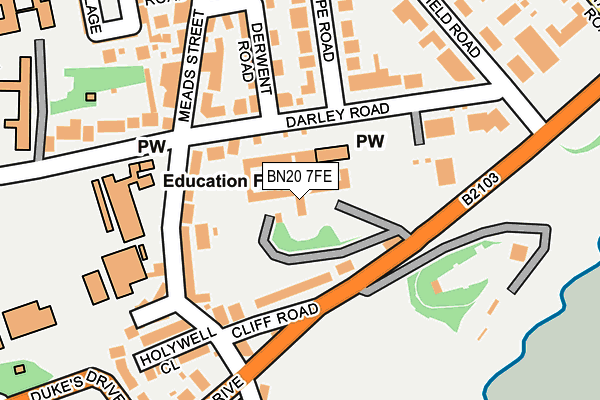 BN20 7FE map - OS OpenMap – Local (Ordnance Survey)