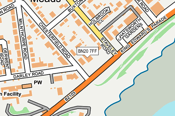 BN20 7FF map - OS OpenMap – Local (Ordnance Survey)