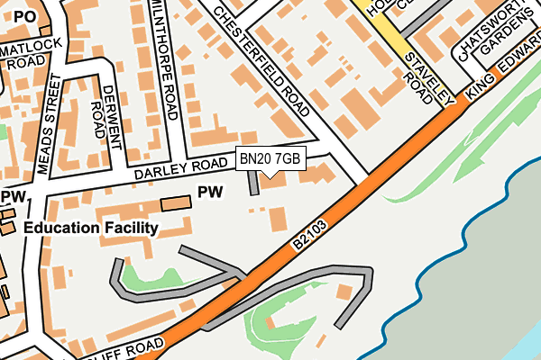 BN20 7GB map - OS OpenMap – Local (Ordnance Survey)