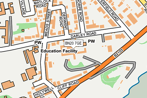 BN20 7GE map - OS OpenMap – Local (Ordnance Survey)