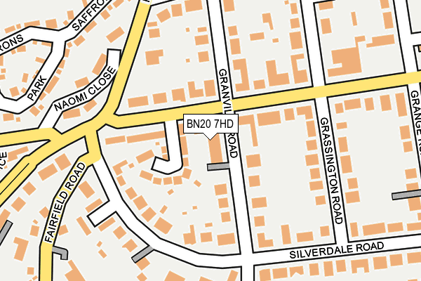 BN20 7HD map - OS OpenMap – Local (Ordnance Survey)