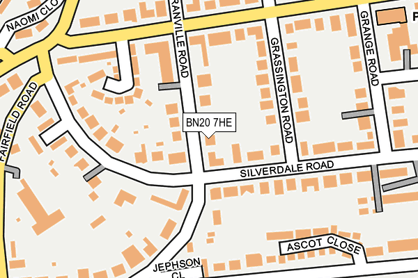 BN20 7HE map - OS OpenMap – Local (Ordnance Survey)
