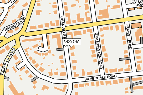 BN20 7HG map - OS OpenMap – Local (Ordnance Survey)