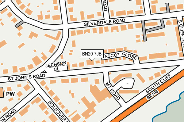 BN20 7JB map - OS OpenMap – Local (Ordnance Survey)