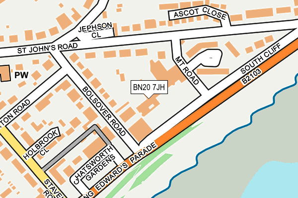 BN20 7JH map - OS OpenMap – Local (Ordnance Survey)