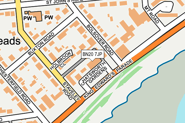 BN20 7JP map - OS OpenMap – Local (Ordnance Survey)