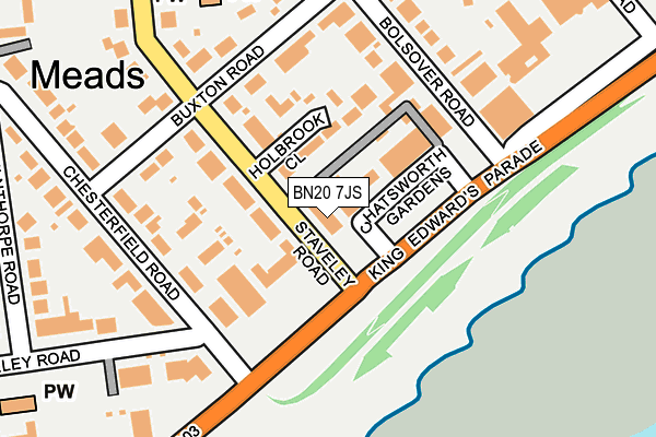 BN20 7JS map - OS OpenMap – Local (Ordnance Survey)