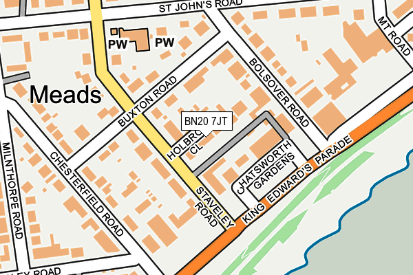 BN20 7JT map - OS OpenMap – Local (Ordnance Survey)
