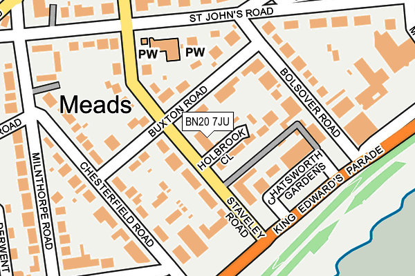 BN20 7JU map - OS OpenMap – Local (Ordnance Survey)
