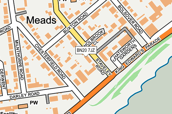 BN20 7JZ map - OS OpenMap – Local (Ordnance Survey)
