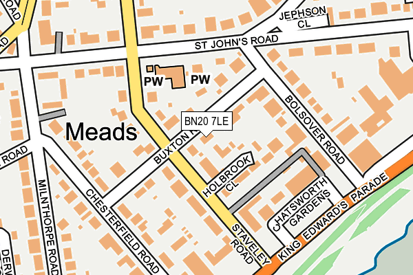 BN20 7LE map - OS OpenMap – Local (Ordnance Survey)