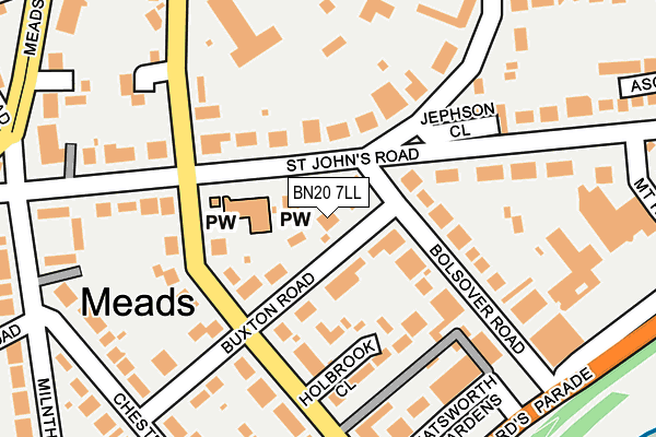 BN20 7LL map - OS OpenMap – Local (Ordnance Survey)