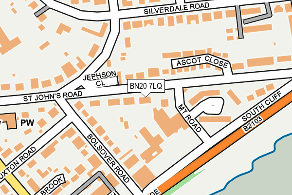 BN20 7LQ map - OS OpenMap – Local (Ordnance Survey)