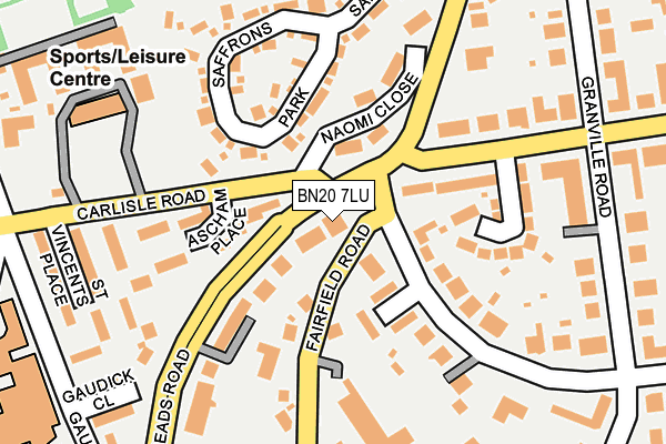 BN20 7LU map - OS OpenMap – Local (Ordnance Survey)