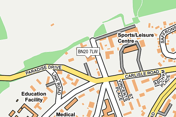 BN20 7LW map - OS OpenMap – Local (Ordnance Survey)