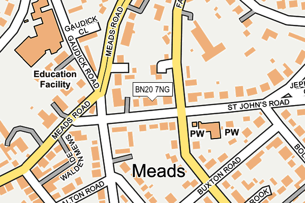 BN20 7NG map - OS OpenMap – Local (Ordnance Survey)