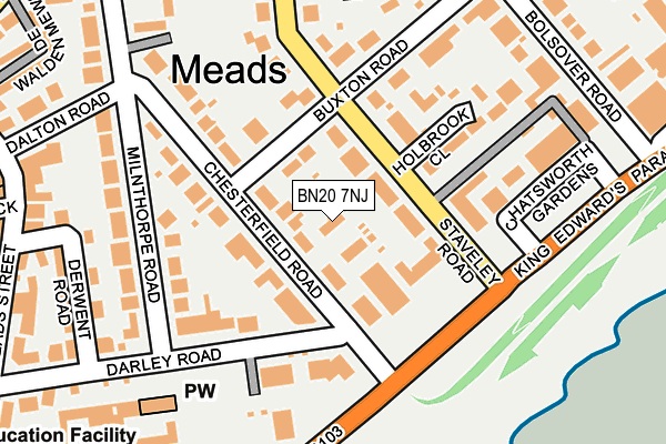 BN20 7NJ map - OS OpenMap – Local (Ordnance Survey)