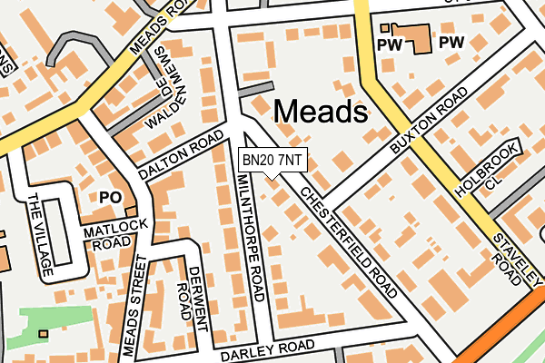 BN20 7NT map - OS OpenMap – Local (Ordnance Survey)