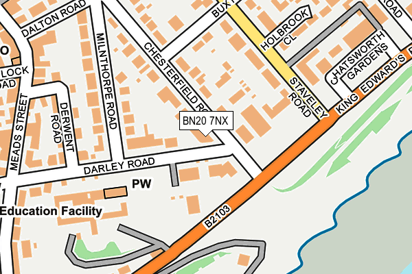 BN20 7NX map - OS OpenMap – Local (Ordnance Survey)
