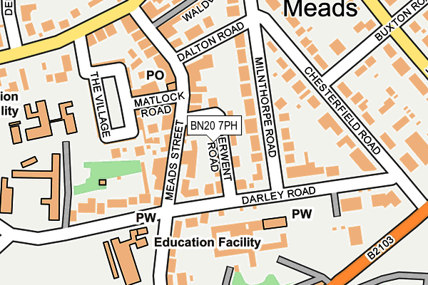 BN20 7PH map - OS OpenMap – Local (Ordnance Survey)