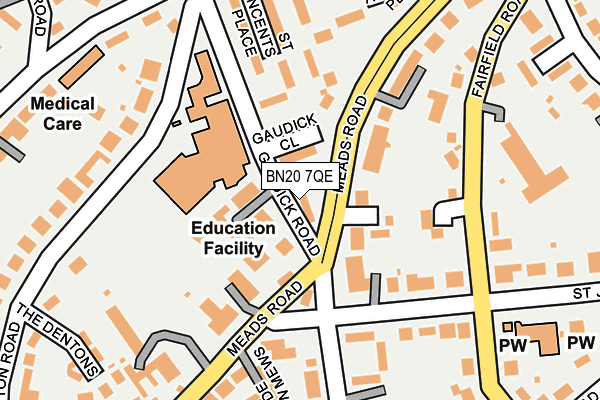 BN20 7QE map - OS OpenMap – Local (Ordnance Survey)