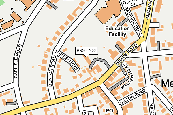 BN20 7QG map - OS OpenMap – Local (Ordnance Survey)