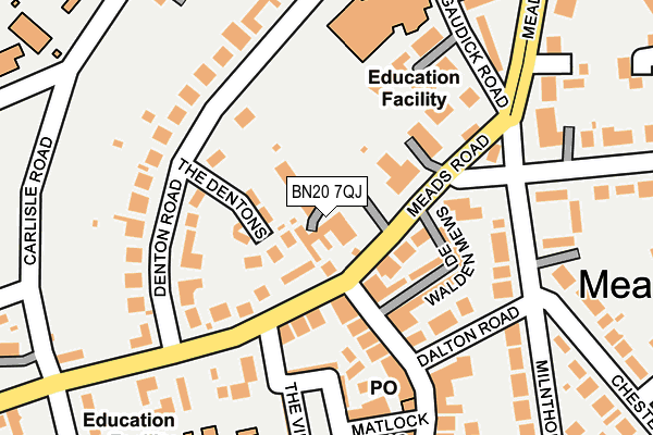 BN20 7QJ map - OS OpenMap – Local (Ordnance Survey)
