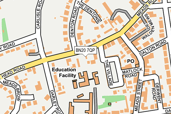 BN20 7QP map - OS OpenMap – Local (Ordnance Survey)