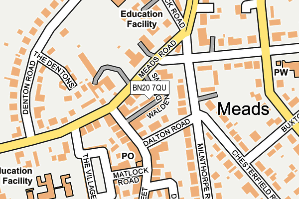 BN20 7QU map - OS OpenMap – Local (Ordnance Survey)