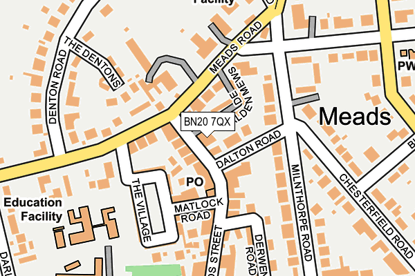 BN20 7QX map - OS OpenMap – Local (Ordnance Survey)