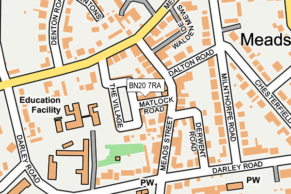 BN20 7RA map - OS OpenMap – Local (Ordnance Survey)