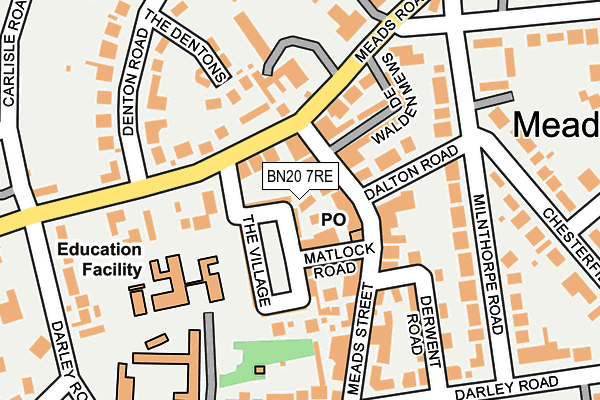 BN20 7RE map - OS OpenMap – Local (Ordnance Survey)