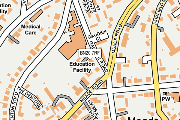 BN20 7RF map - OS OpenMap – Local (Ordnance Survey)