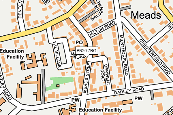 BN20 7RG map - OS OpenMap – Local (Ordnance Survey)