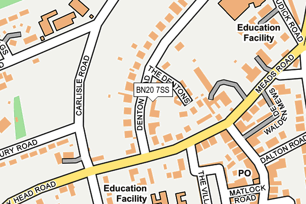 BN20 7SS map - OS OpenMap – Local (Ordnance Survey)
