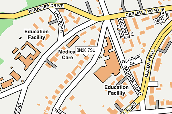 BN20 7SU map - OS OpenMap – Local (Ordnance Survey)