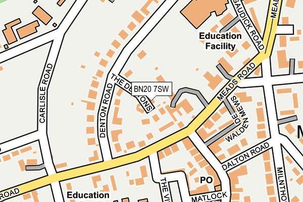 BN20 7SW map - OS OpenMap – Local (Ordnance Survey)