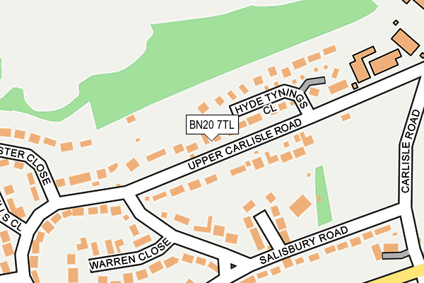 BN20 7TL map - OS OpenMap – Local (Ordnance Survey)