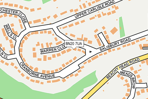 BN20 7UA map - OS OpenMap – Local (Ordnance Survey)