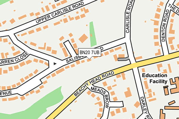 BN20 7UB map - OS OpenMap – Local (Ordnance Survey)