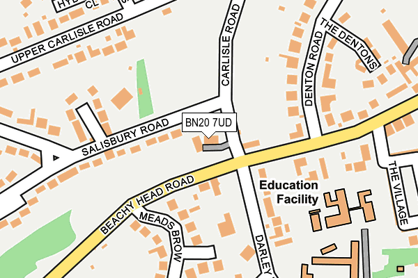 BN20 7UD map - OS OpenMap – Local (Ordnance Survey)