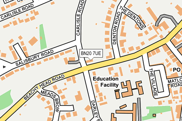BN20 7UE map - OS OpenMap – Local (Ordnance Survey)