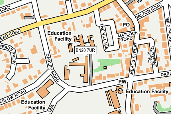 BN20 7UR map - OS OpenMap – Local (Ordnance Survey)