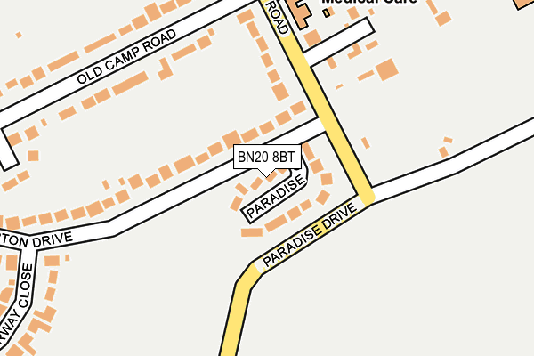 BN20 8BT map - OS OpenMap – Local (Ordnance Survey)