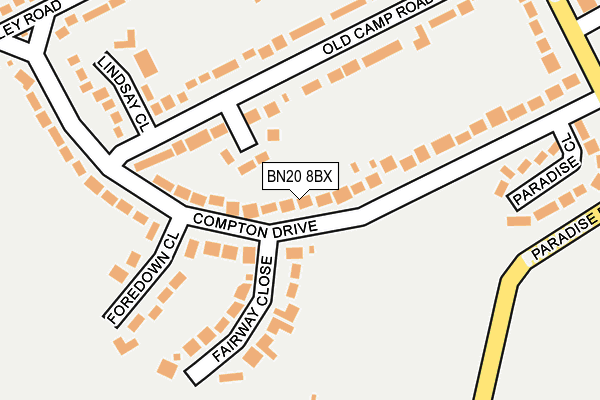 BN20 8BX map - OS OpenMap – Local (Ordnance Survey)