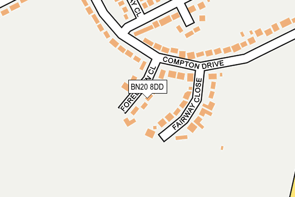 BN20 8DD map - OS OpenMap – Local (Ordnance Survey)